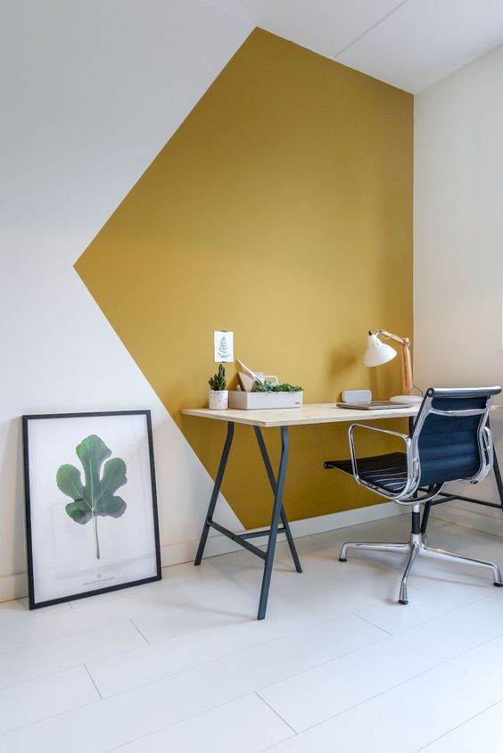 geometry feature wall paint ideas