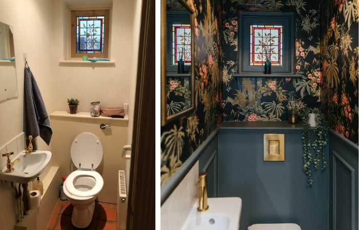 house tour cloakroom before and after