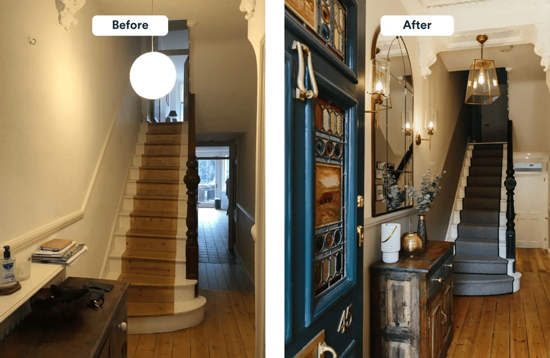 victorian house interior design, hallway