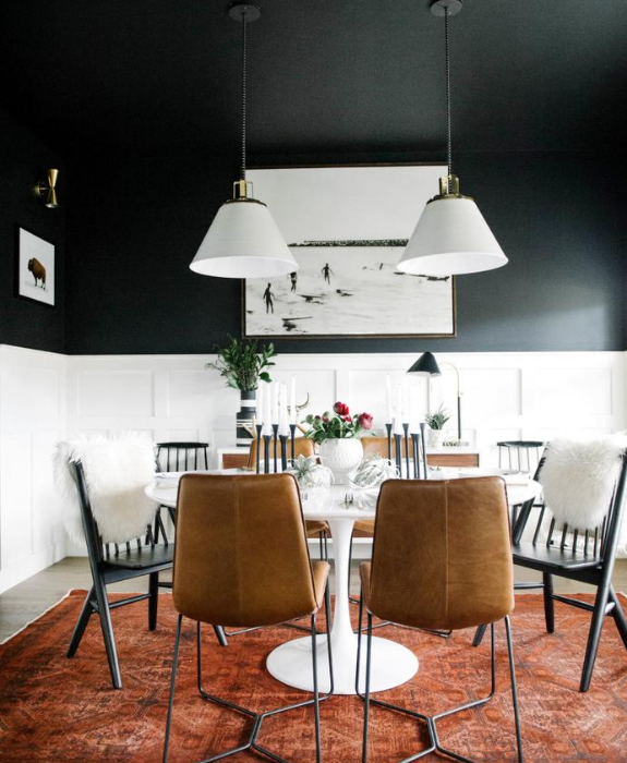 How to pull off the dark painted ceiling trend in any room