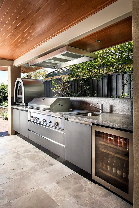 bring the outside in with outdoor kitchen