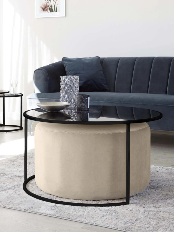 Multifunctional coffee table with stool