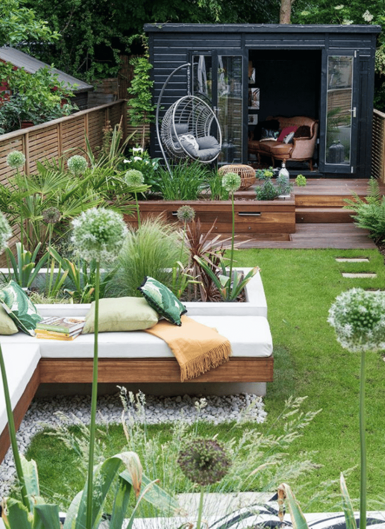 design ideas for garden entertaining different zones