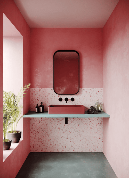pink downstairs cloakroom ideas
