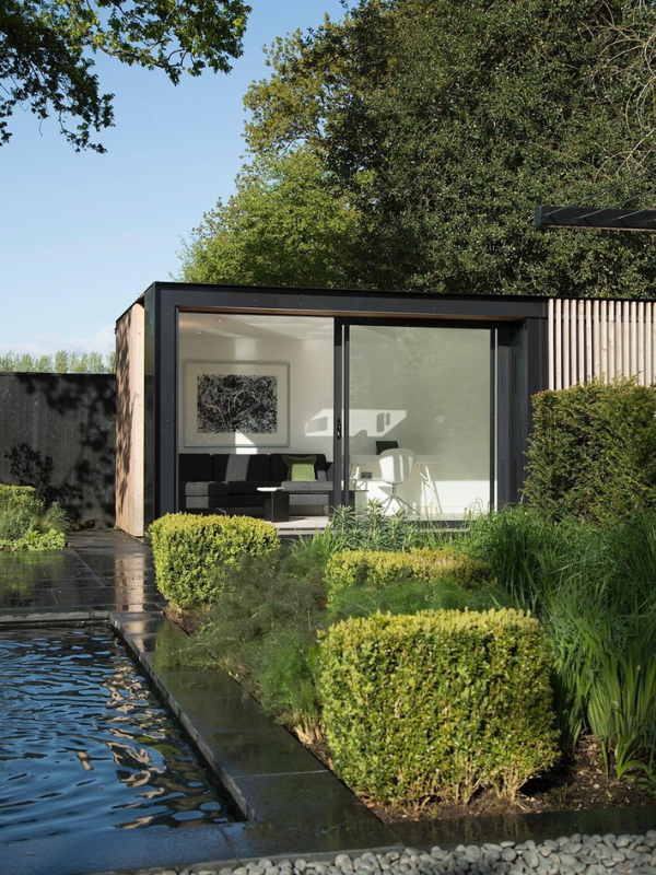 A sophisticated and modern garden room
