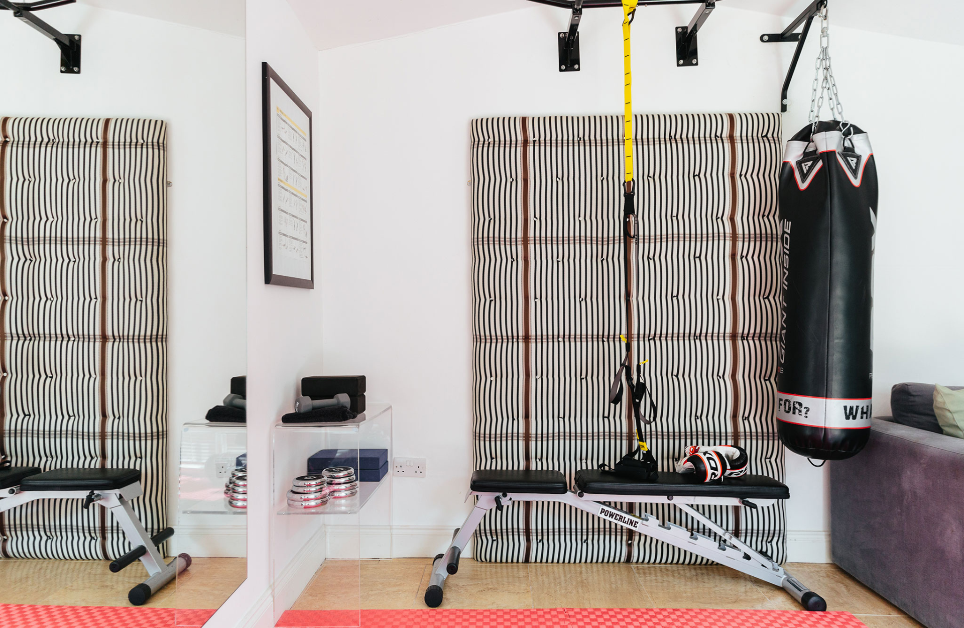 garage converted into home gym