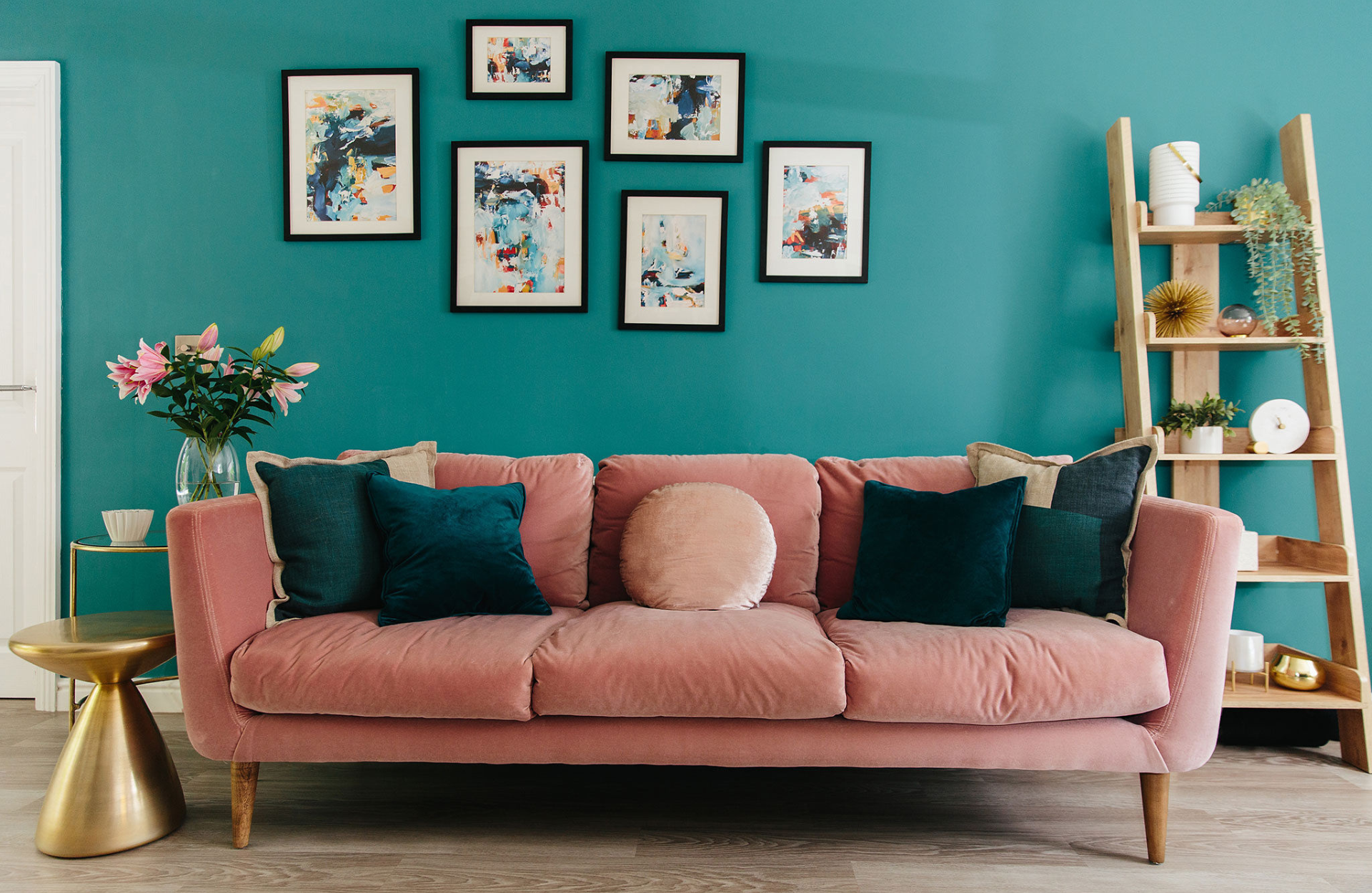 summer paint colour schemes - coral and turquoise