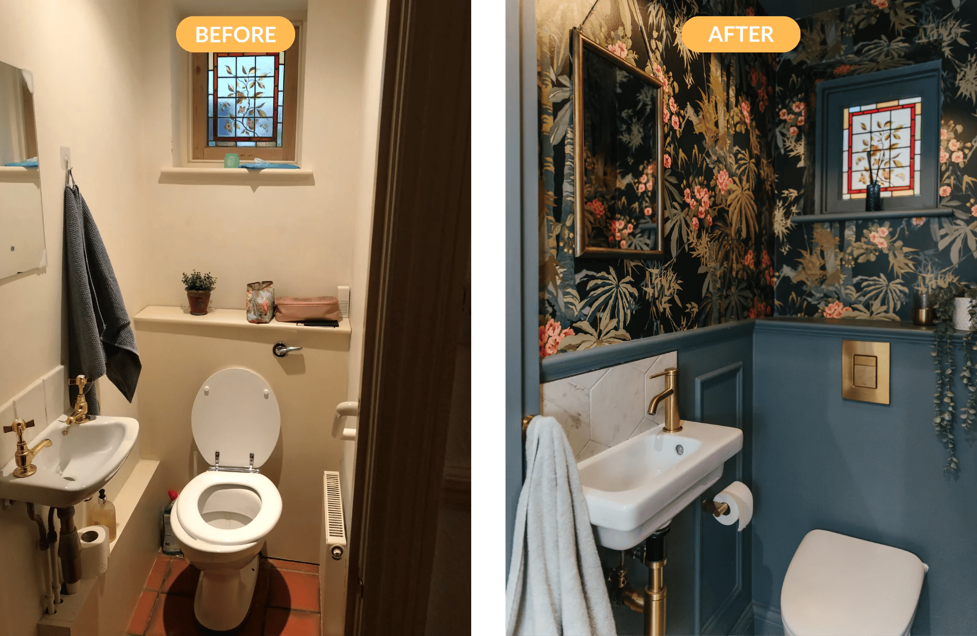 tropical cloakroom transformation