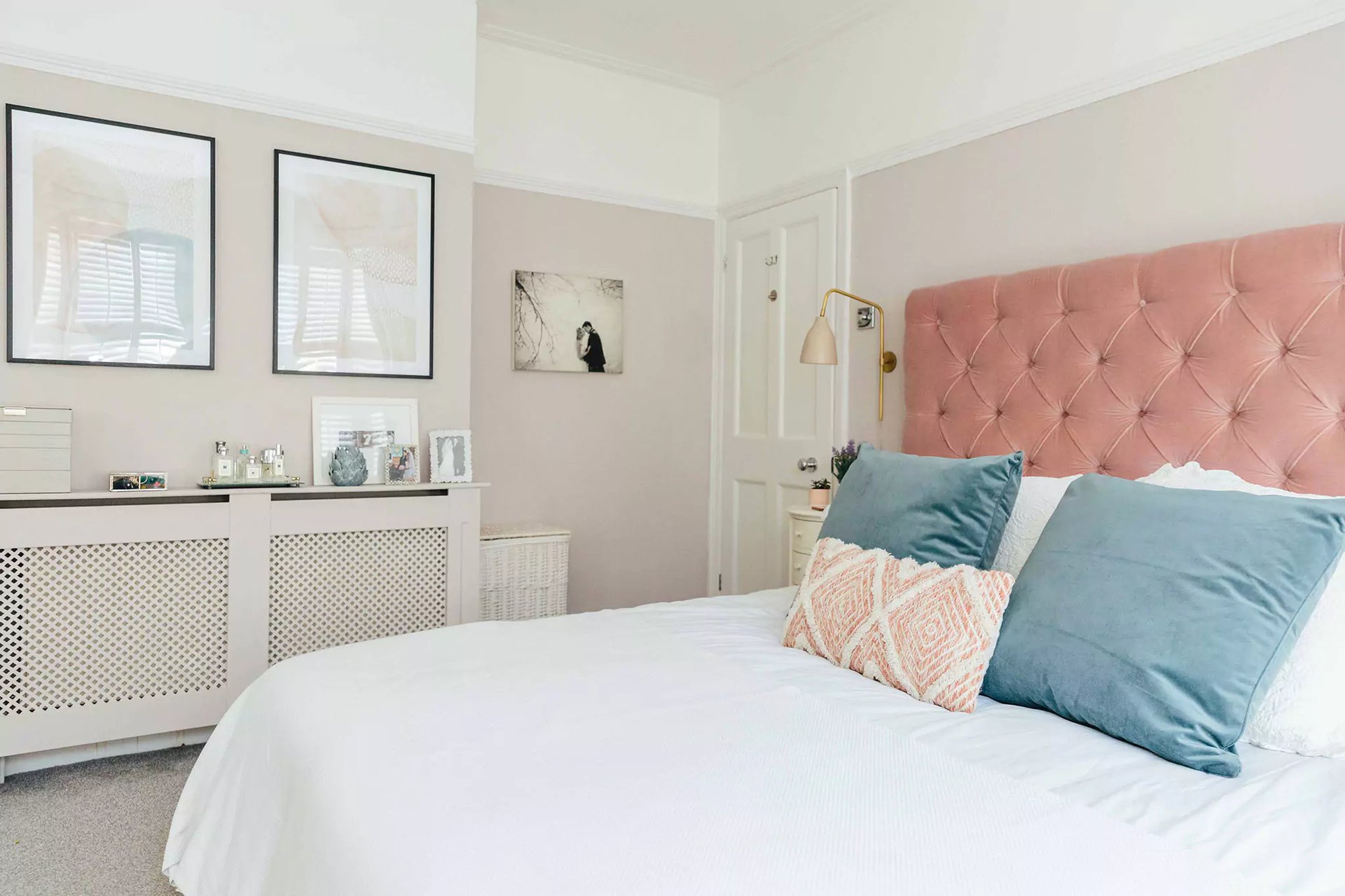 Soft and light pink bedroom