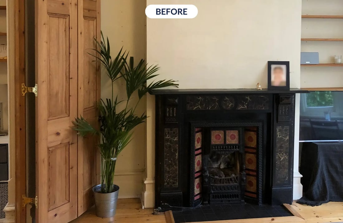 victorian living room with fireplace transformation