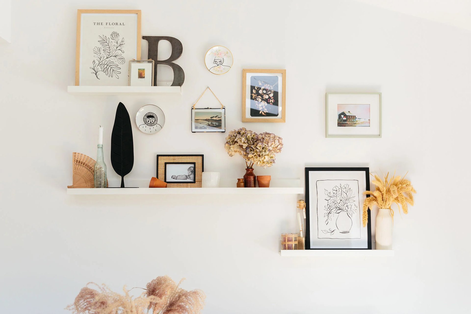 Floral inspired gallery wall