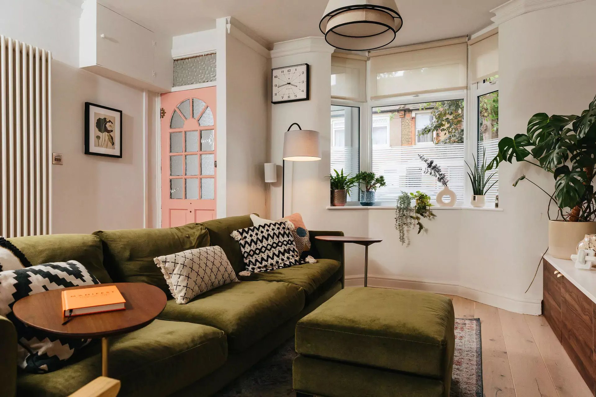 warm and earthy living room