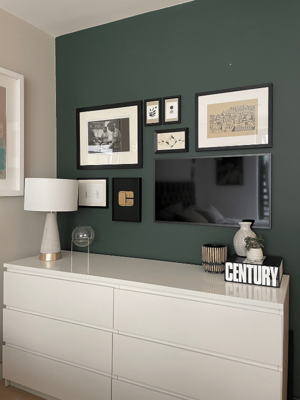 How to disguIse a TV with a gallery wall | Small living room ideas