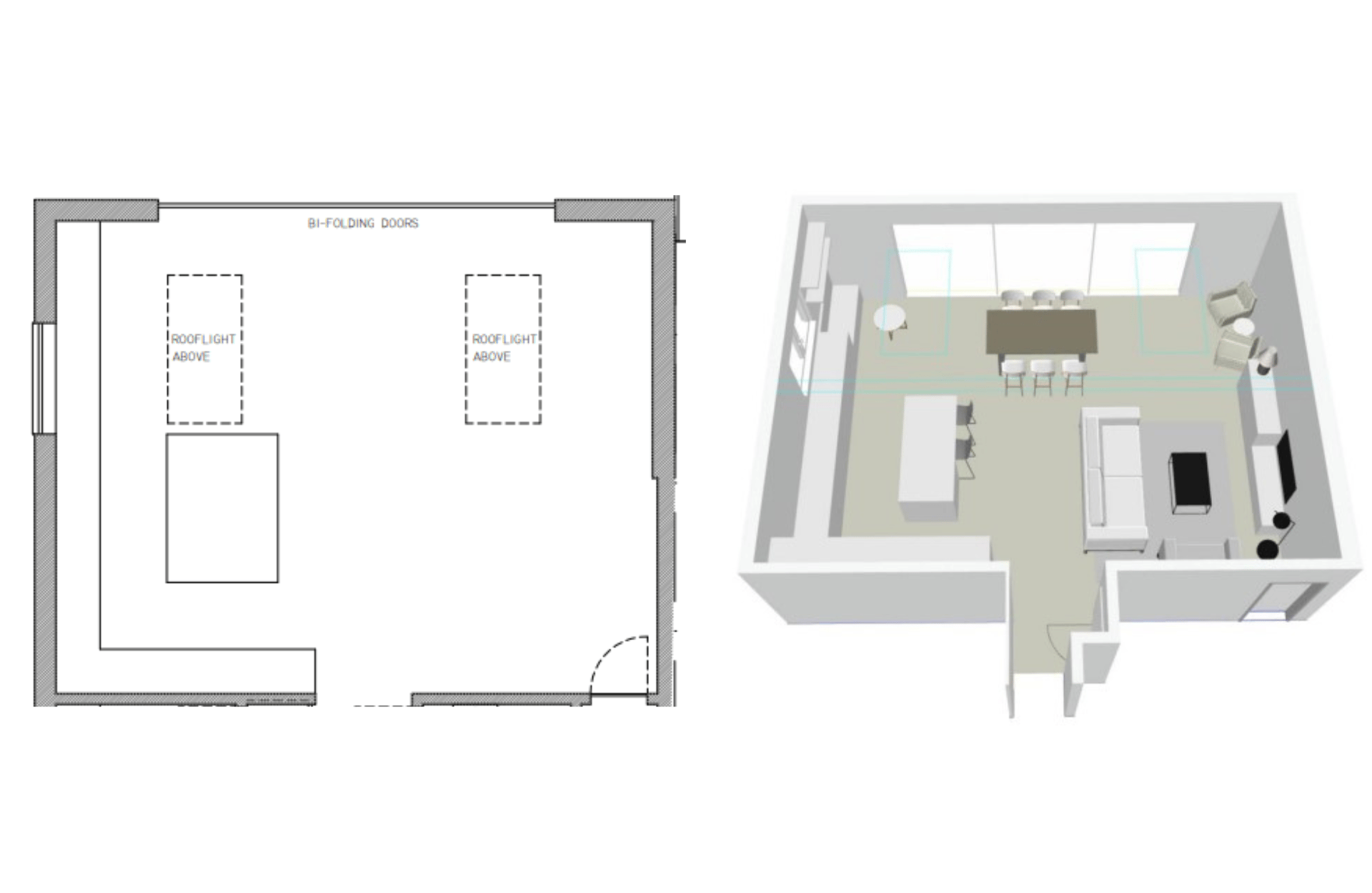 open plan home layout