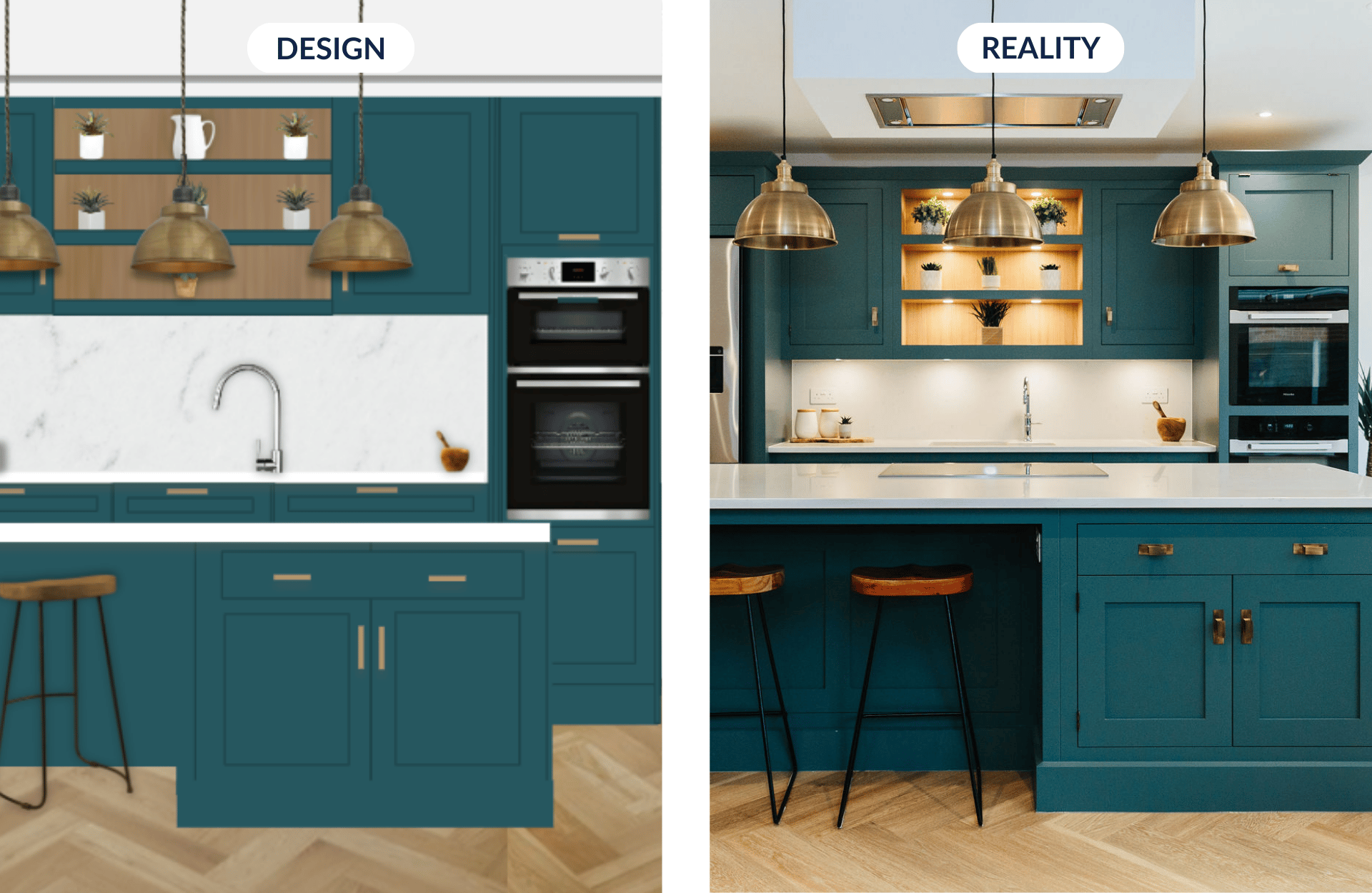 Online interior design kitchen transformation