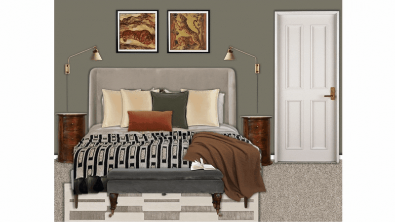 bold and elegant bedroom