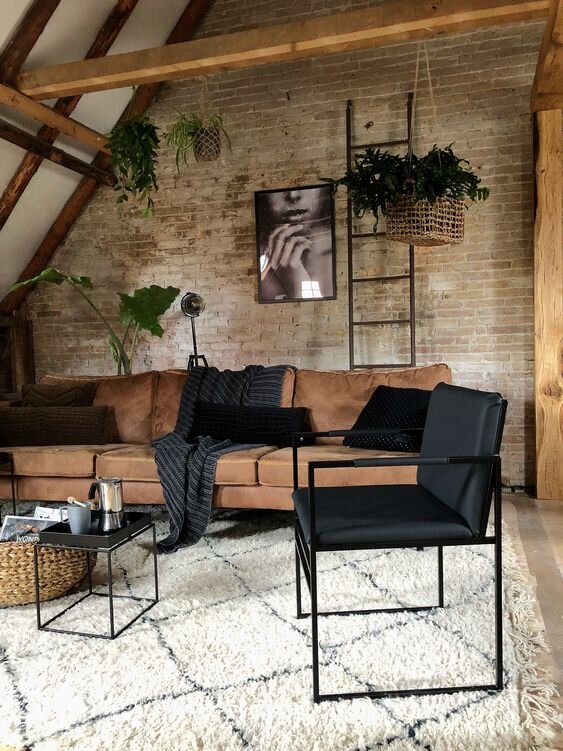 industrial style modern man cave