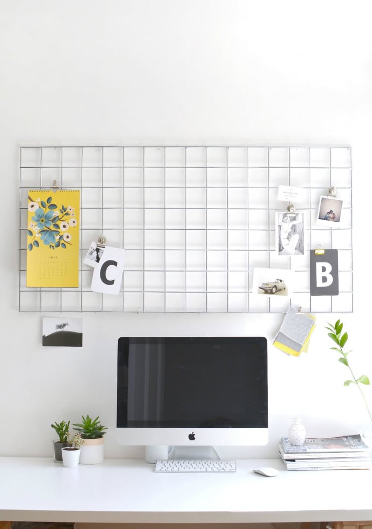 diy mesh moodboard for home office