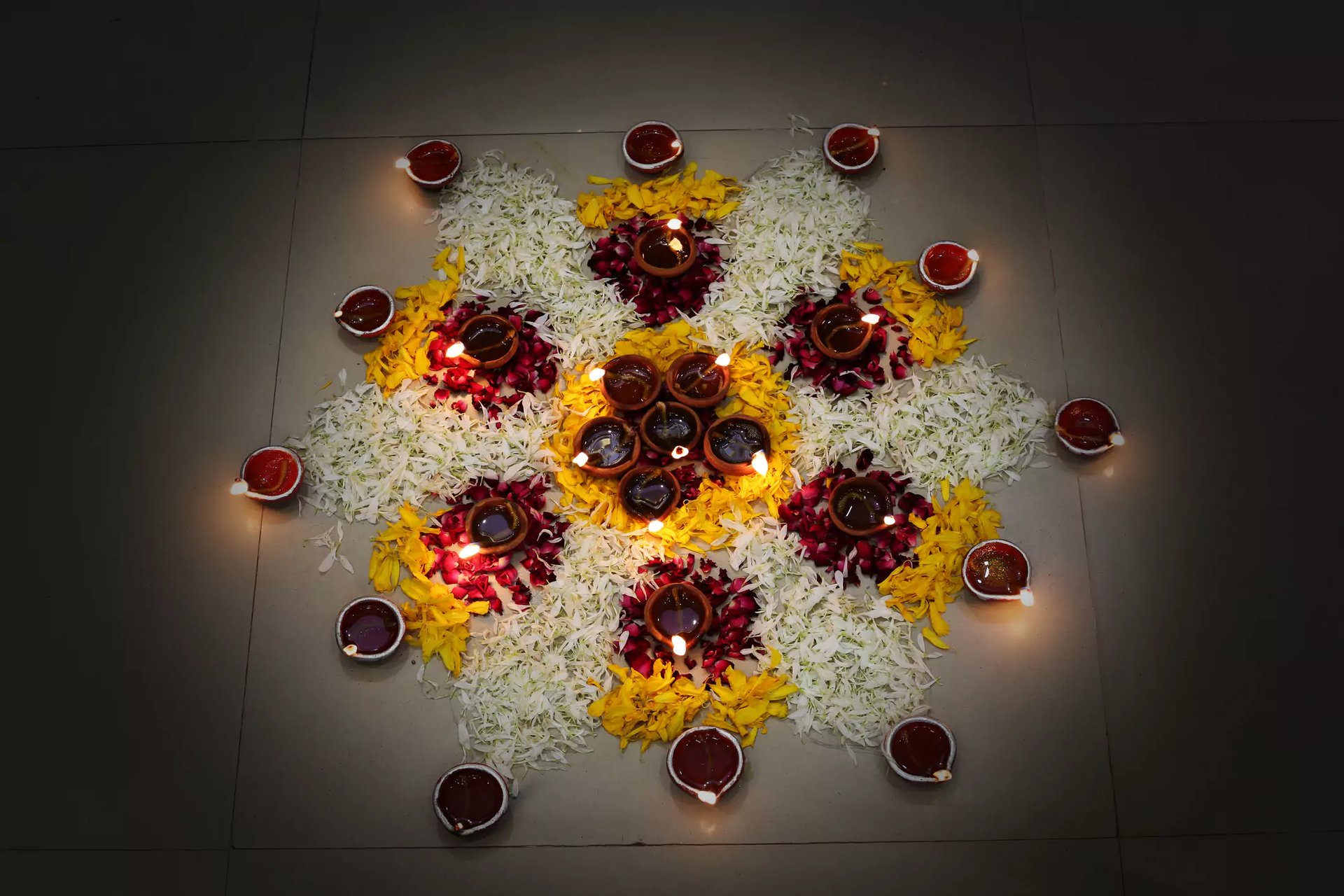 Diwali decorations at home