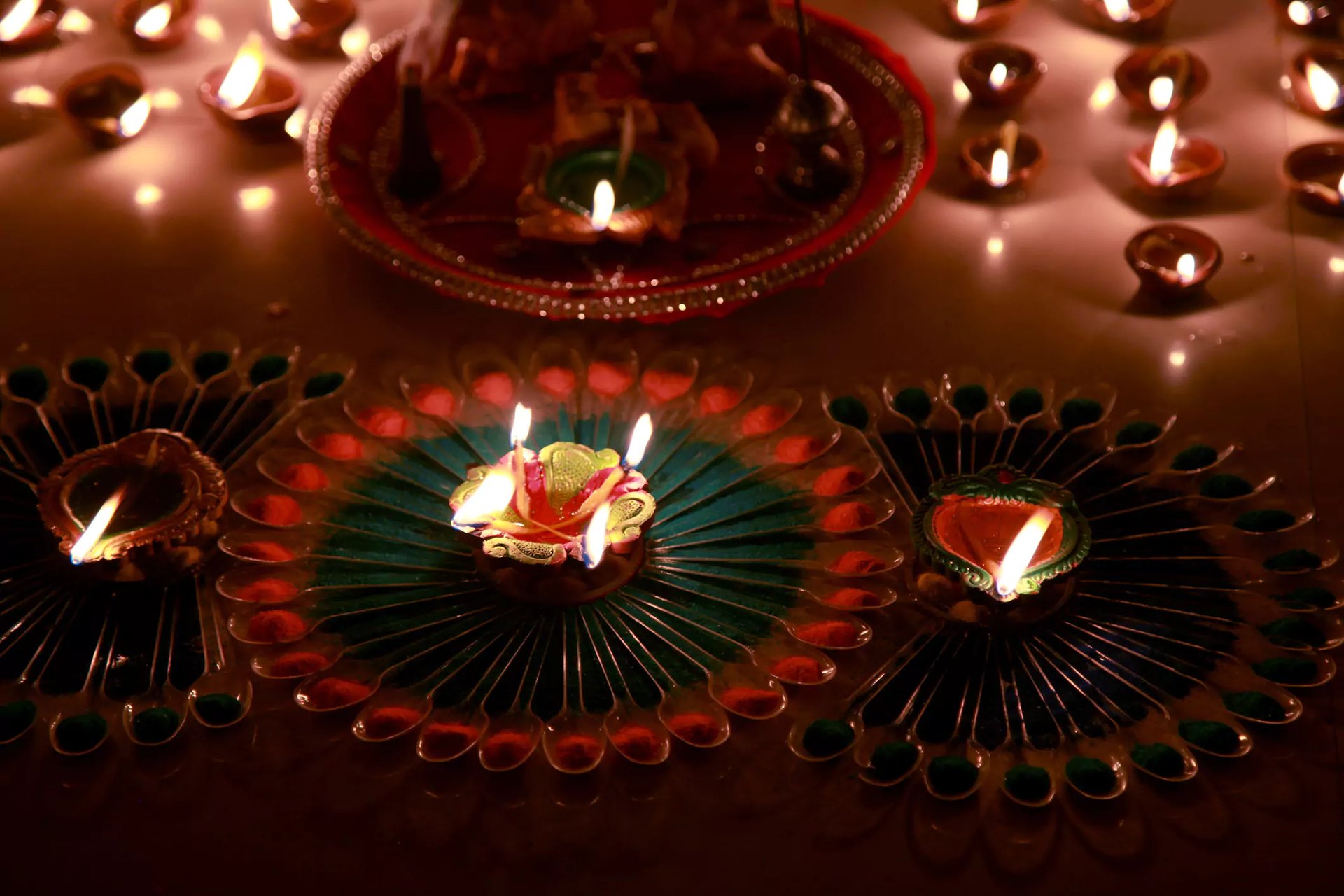 Diwali home diyas