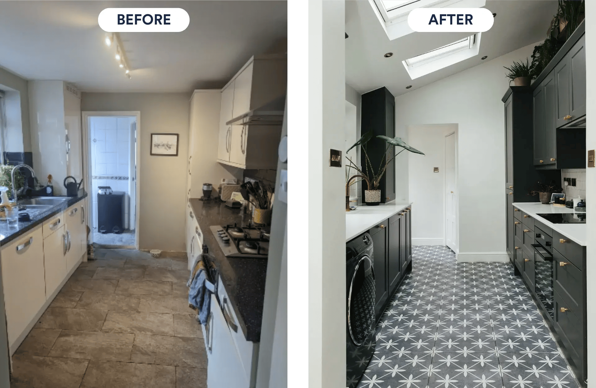 small kitchen before and after