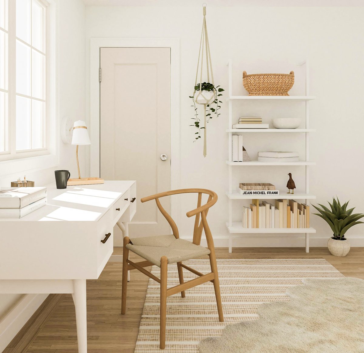 home office inspiration minimal and airy